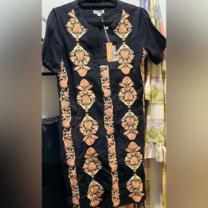 NWT ROLLER RABBIT BLACK DRESS WITH FLOWERS…SIZE: XS 🖤⭐️